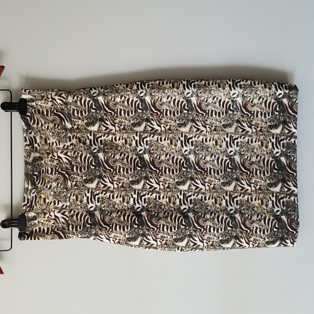 Just One Animal Print Skirt